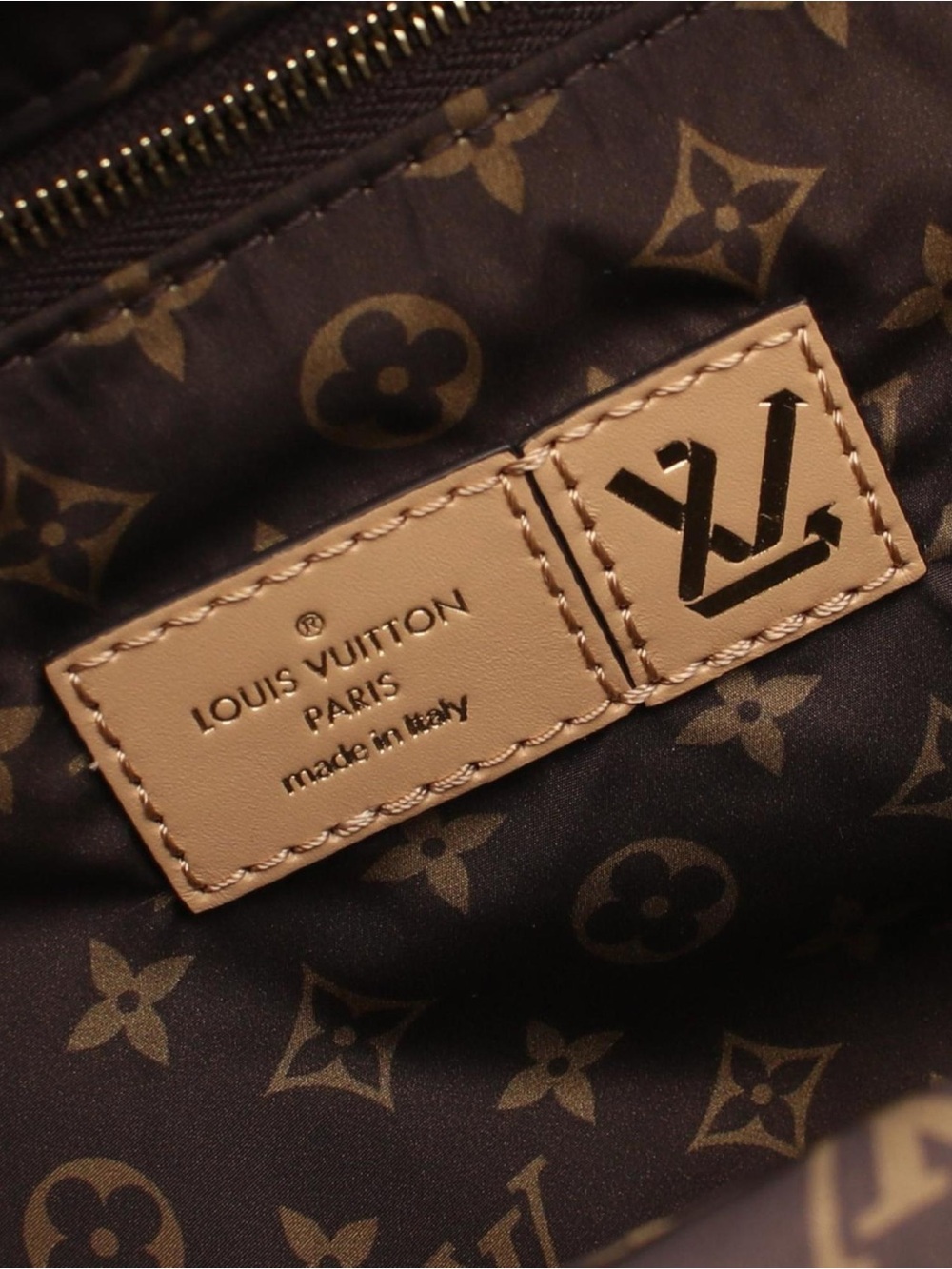 Louis Vuitton Quilted Beige Monogram Canvas-Trim Tote - Picture 4 of 8
